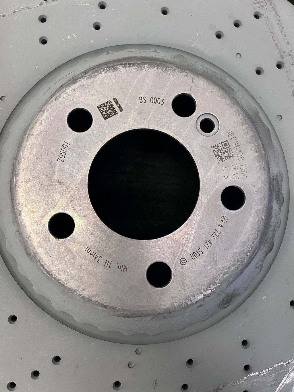 2014-2021 Mercedes-Benz S450 S550 S560 Front Drilled Rotor Pair OEM A2224215100 - eBay image 4