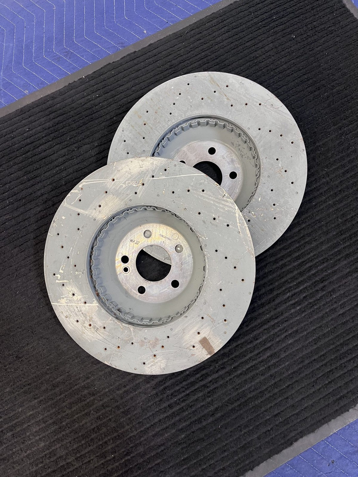 2021-2025 Mercedes-Benz S500 S580 C43 GLC43 Front Drilled Rotor Pair OEM A2234214200 - eBay image 3