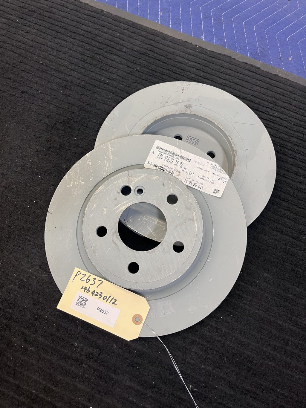 2014-20 Mercedes-Benz CLA250 GLA250 B250e Rear Brake Rotors Pair OEM A246423011207 - eBay image 1