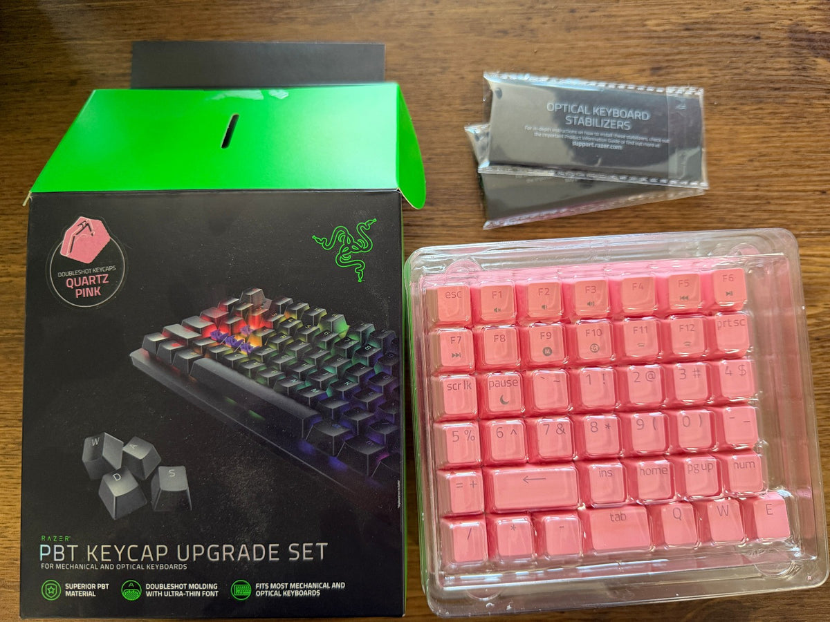 Razer PBT Keycap Upgrade Set - Pink | RC21-01490300-R3M1 - eBay image 1