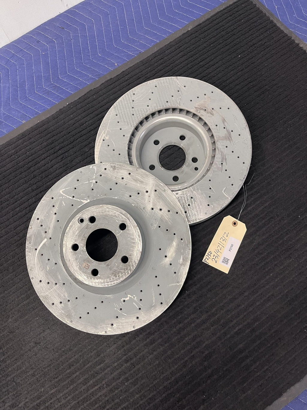 2013-2020 Mercedes-Benz SL400 SL450 SL550 Front Drilled Rotors Pair OEM A2314211312 - eBay image 1