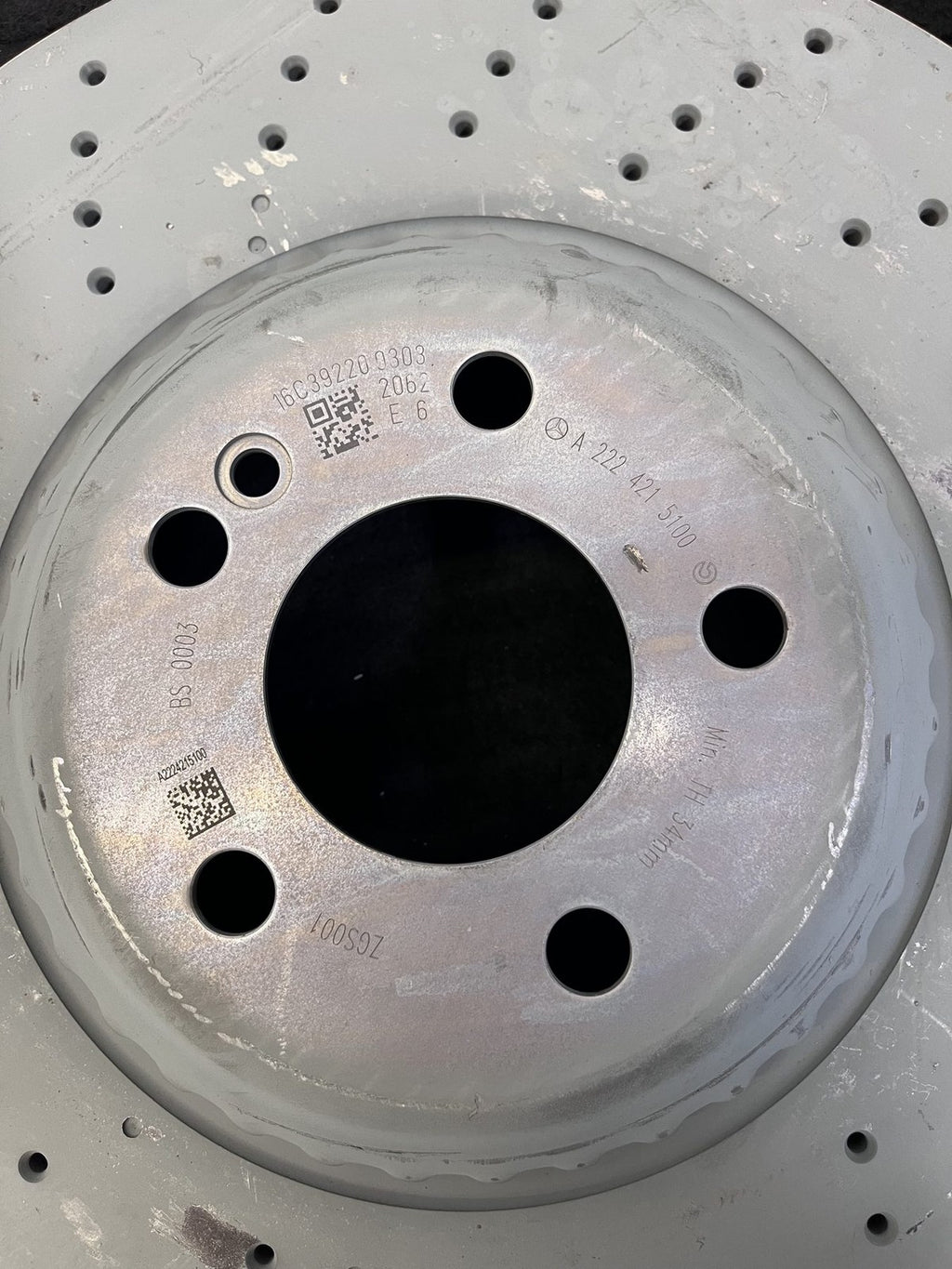 2014-2021 Mercedes-Benz S450 S550 S560 Front Drilled Rotor Pair OEM A2224215100 - eBay image 2