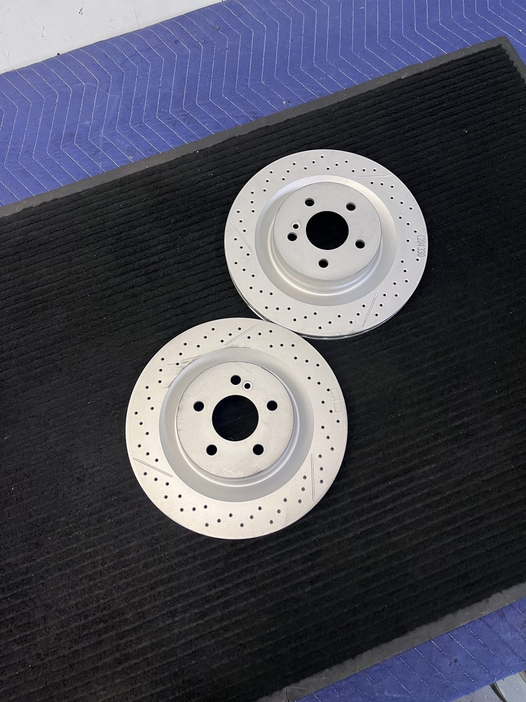 2008-2015 Mercedes-Benz C63 AMG Rear Drilled Slotted Rotors Pair OEM A2044230412 - eBay image 5