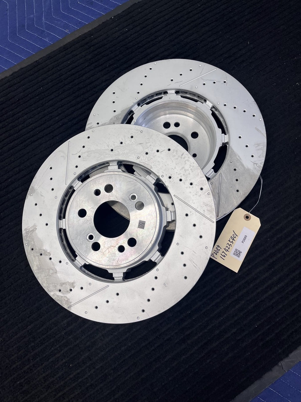 2021-2025 Mercedes-Benz GLE53 GLE63 GLS63 AMG Rear Brake Rotors Pair OEM A1674235401 - eBay image 1