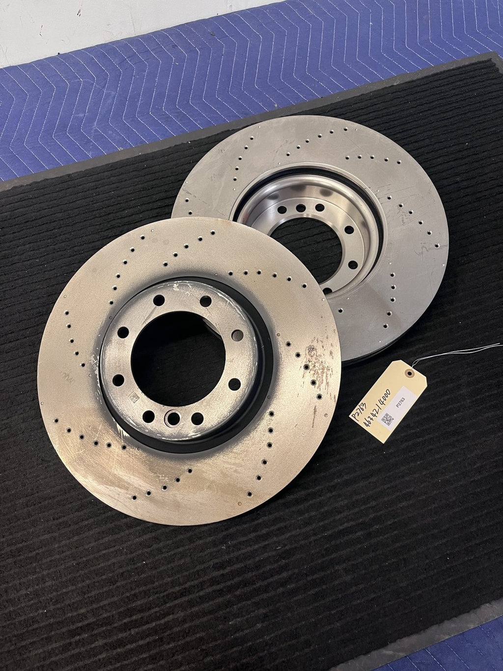 2022-2024 Mercedes-Benz G63 4x4 Squared Front Drilled Rotors Pair OEM A4634214000 - eBay image 1