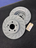 2003-2006 Mercedes-Benz SL500 R230 Front Drilled Brake Rotors Pair OEM A2304210412 - eBay image 1