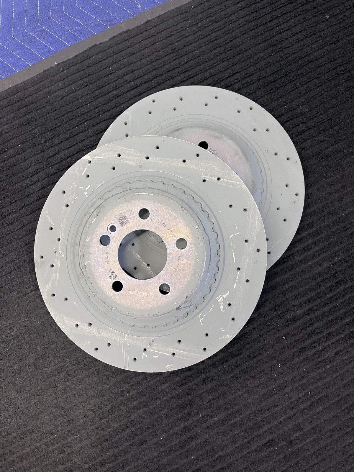 2014-2021 Mercedes-Benz S450 S550 S560 Rear Drilled Brake Rotors Pair OEM A2224231400 - eBay image 6