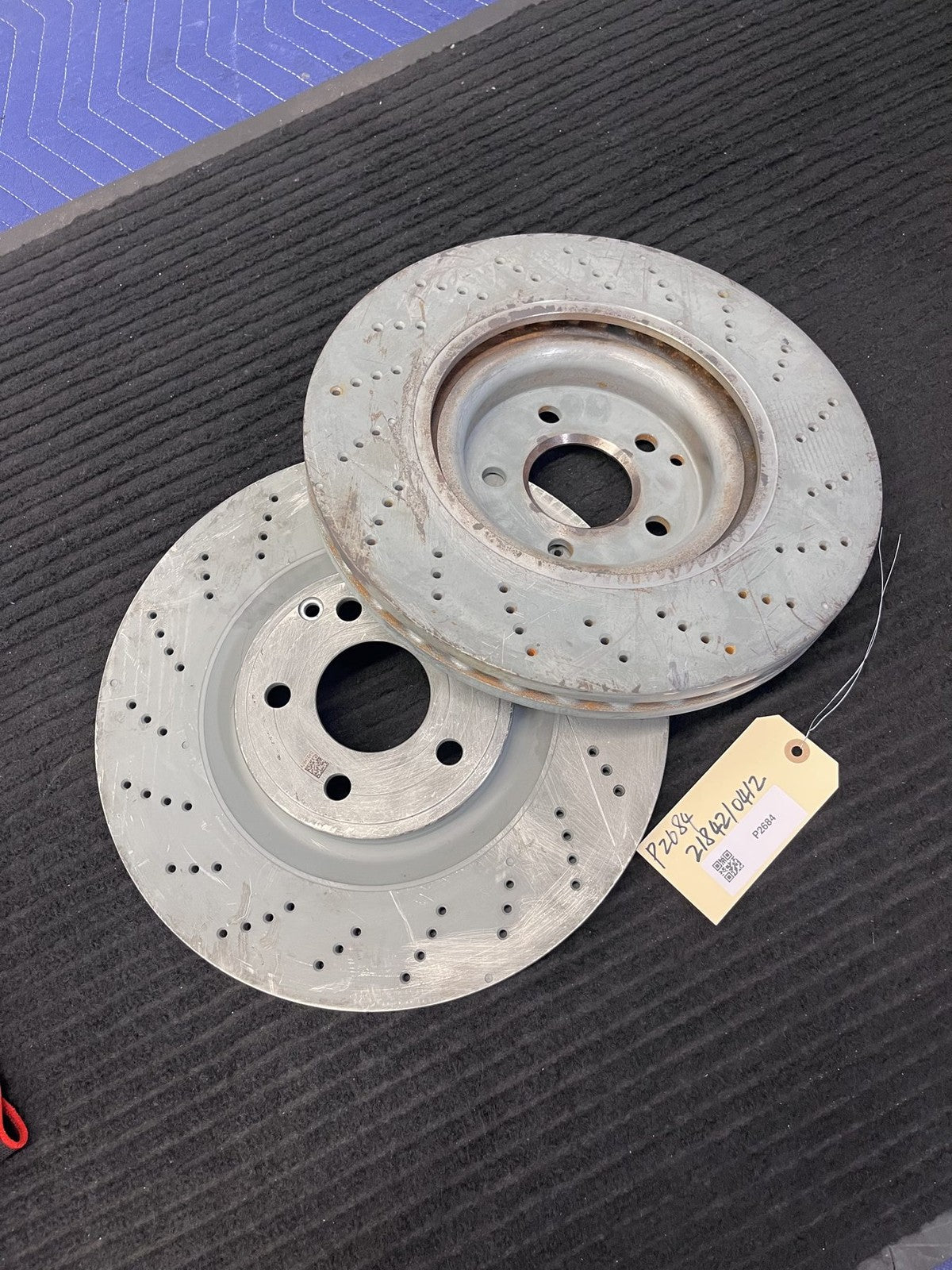 2015-2017 Mercedes-Benz CLS400 Front Drilled Brake Rotors Pair OEM A218421041207 - eBay image 1