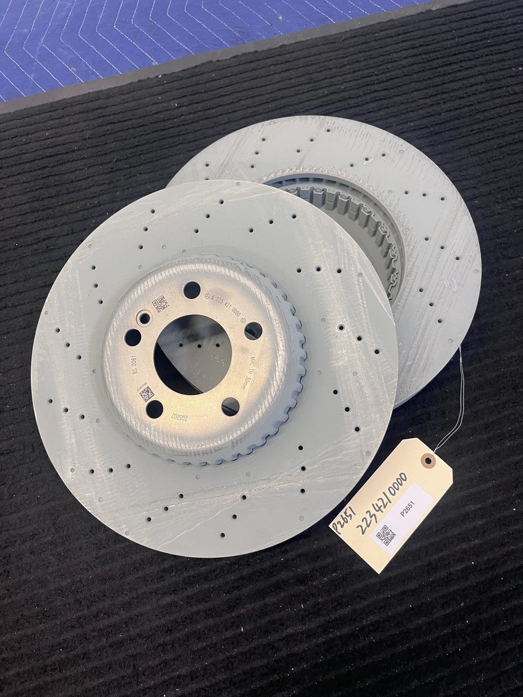 2022-26 C300 2023-26 C43 2024-26 CLE300 Front Rotor Pair OEM A2234210000 - eBay image 1