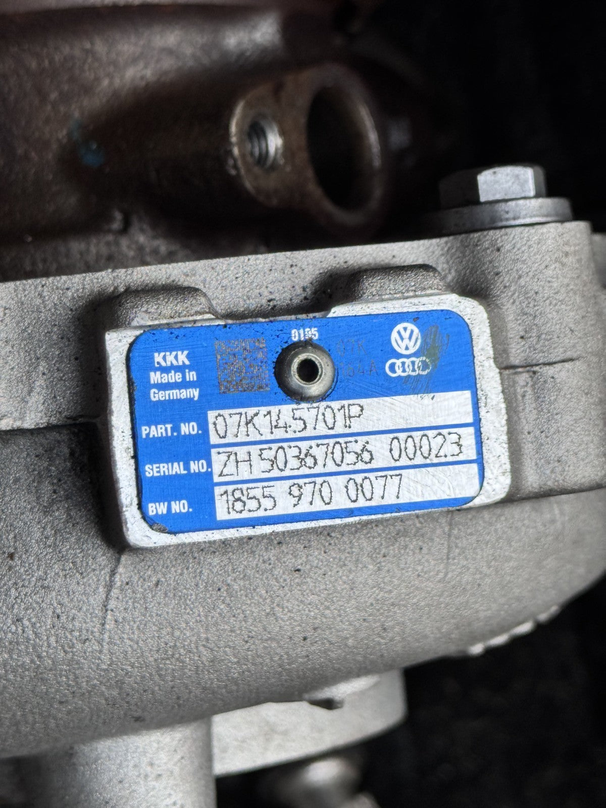 2017-2020 Audi RS3 TTRS 2.5L Turbocharger OEM 07K145701P IHI JHJ Turbo Engine - eBay image 6