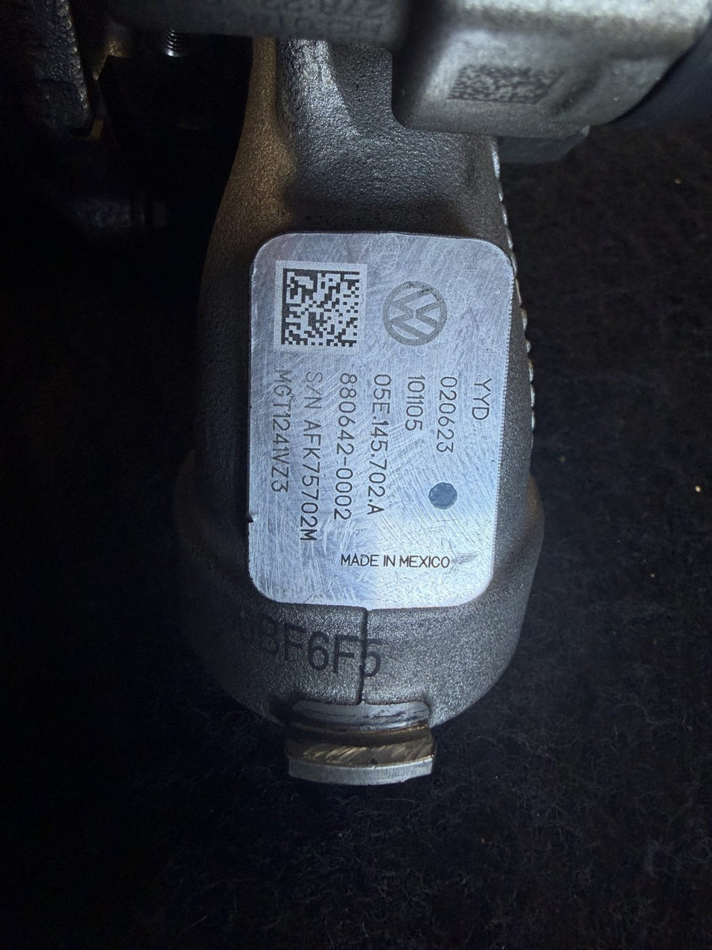 2022-2024 Volkswagen Taos 1.5L L4 TSI Turbocharger Assembly OEM 05E145702A - eBay image 3