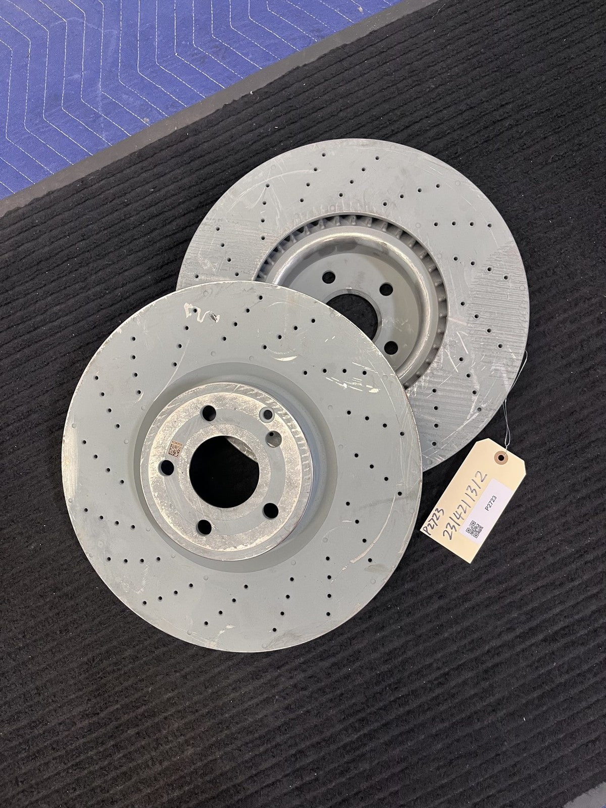 2013-2020 Mercedes-Benz SL400 SL450 SL550 Front Drilled Rotor Pair OEM A2314211312 - eBay image 1