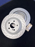 2008-2015 Mercedes-Benz C63 AMG Rear Drilled Slotted Rotors Pair OEM A2044230412 - eBay image 1