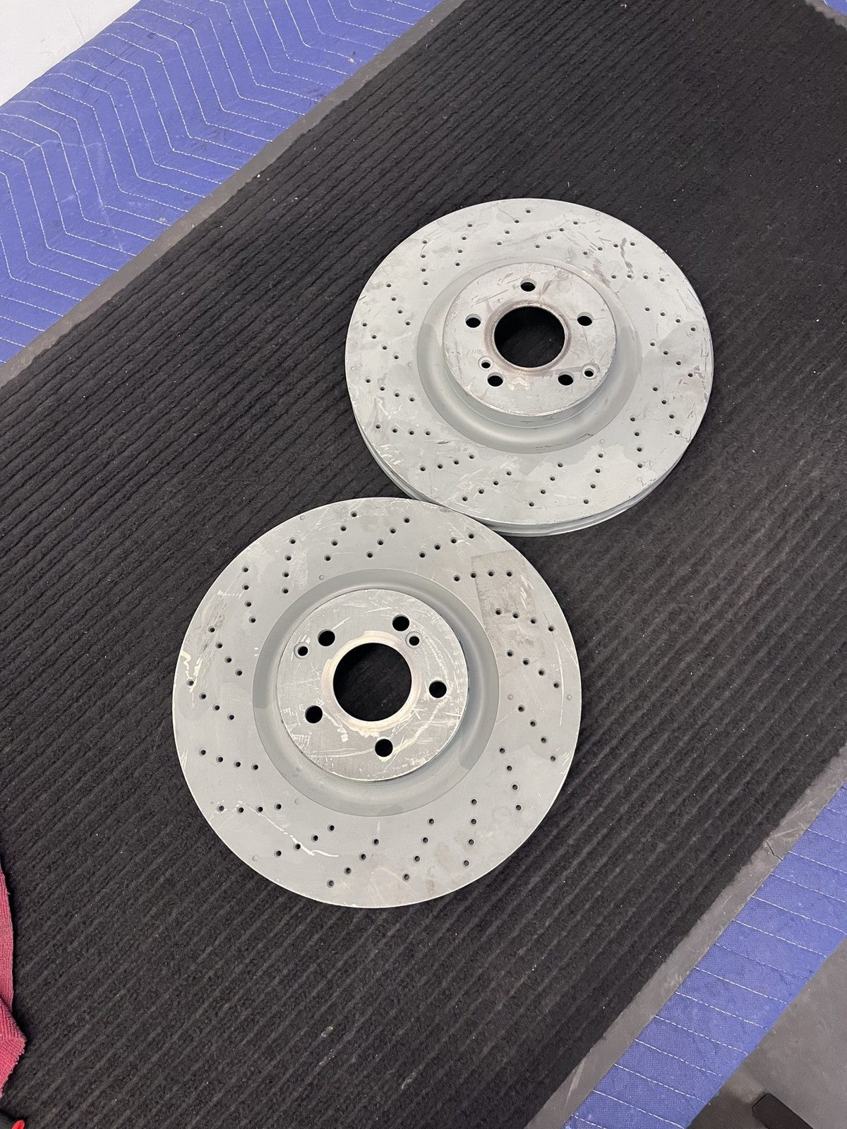 2017-2020 Mercedes-Benz SLC43 AMG Front Drilled Brake Rotors Pair OEM A1724210600 - eBay image 2