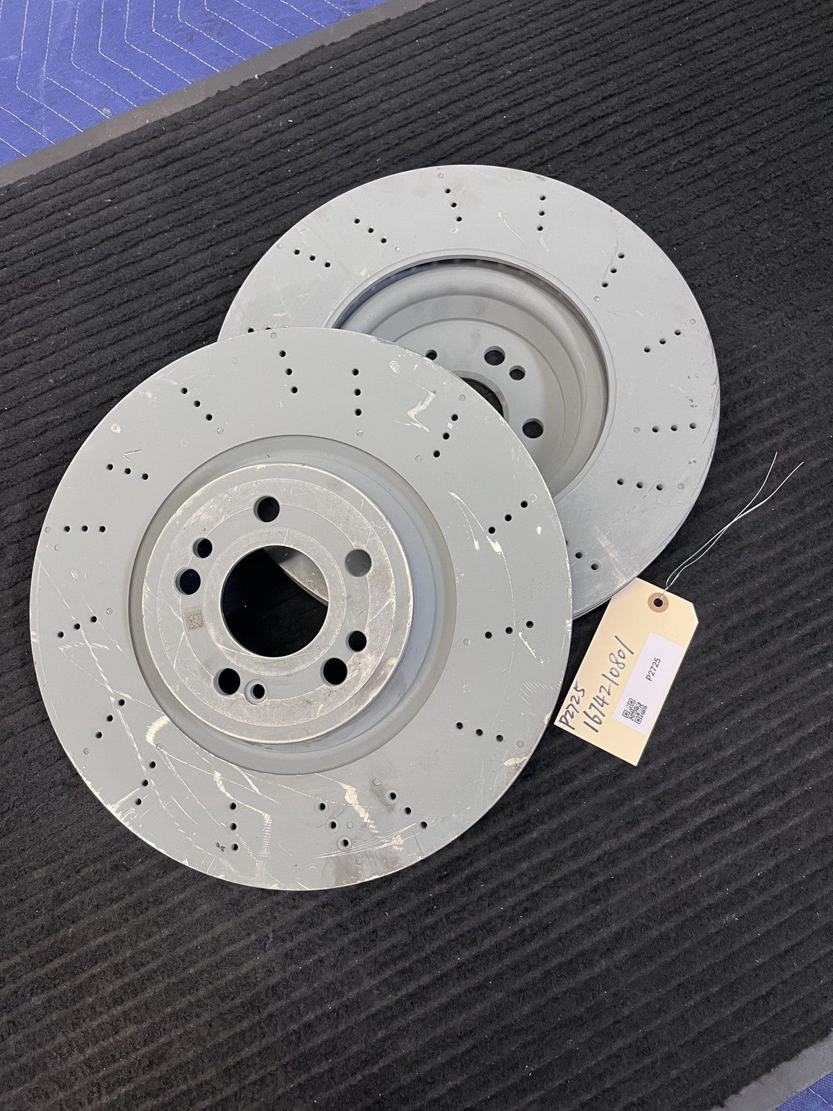 2020-2023 Mercedes-Benz GLE350 Front Drilled Brake Rotors Pair OEM A1674210801 - eBay image 1