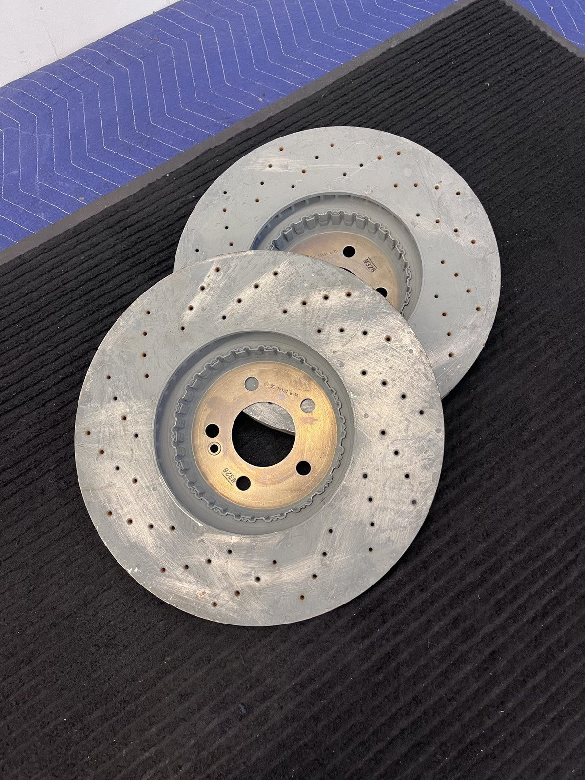 2016-2023 Mercedes-Benz C43 E43 E450 GLC43 Front Drilled Rotors Pair OEM A0004212312 - eBay image 3