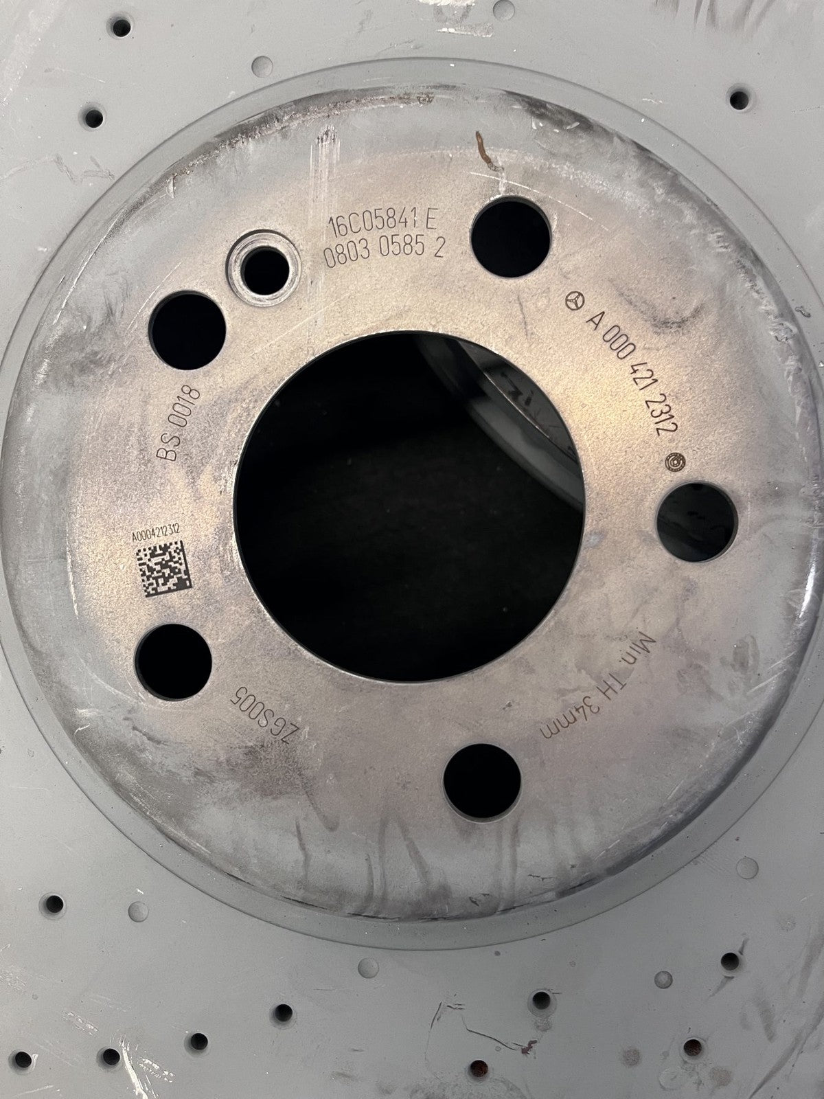 2016-2023 Mercedes-Benz C43 E43 E450 GLC43 Front Drilled Rotors Pair OEM A0004212312 - eBay image 2