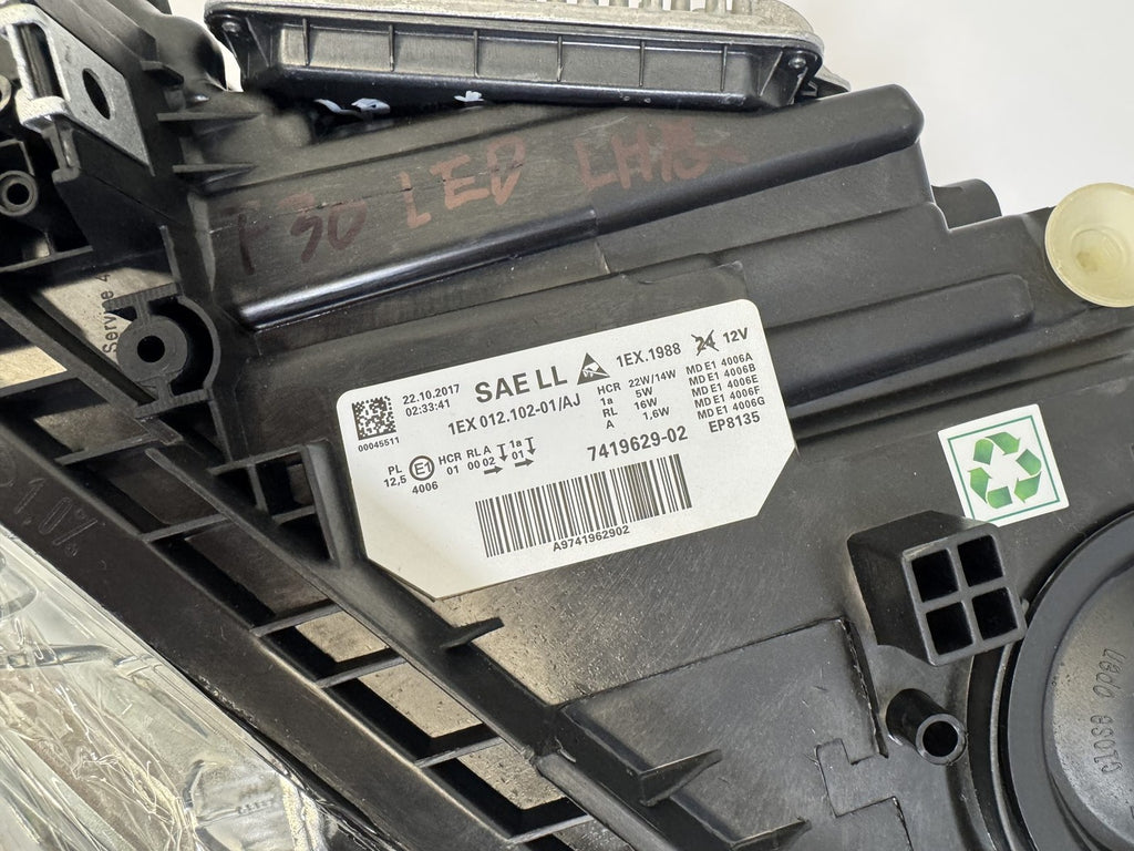 2016-2018 BMW 3 Series F30 F31 Left Non-Adaptive LED Headlight OEM 63117419629 - eBay image 2