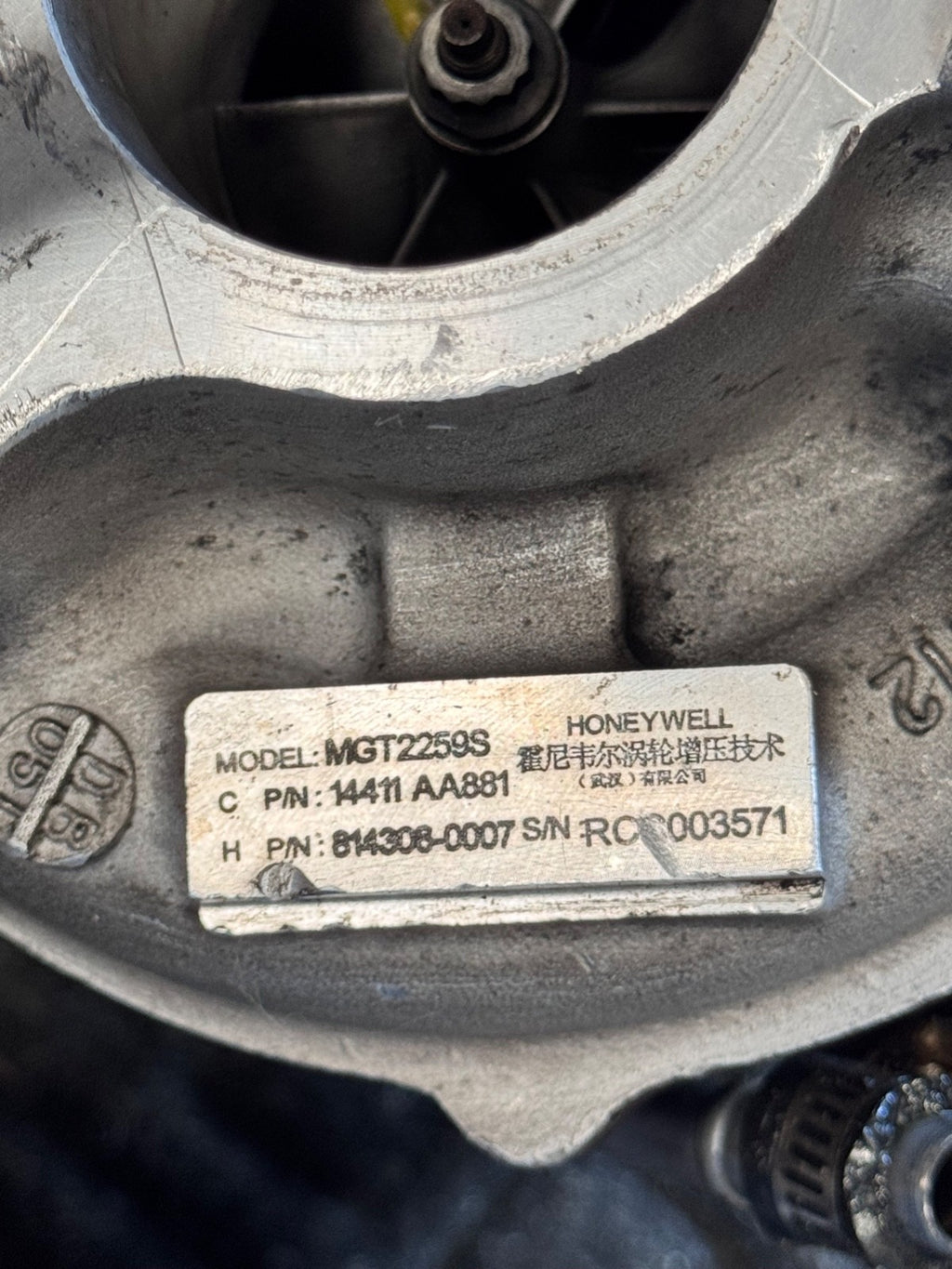 2015-2021 Subaru WRX Turbo Turbocharger Genuine OEM Garrett MGT2259S 14411AA881 - eBay image 6