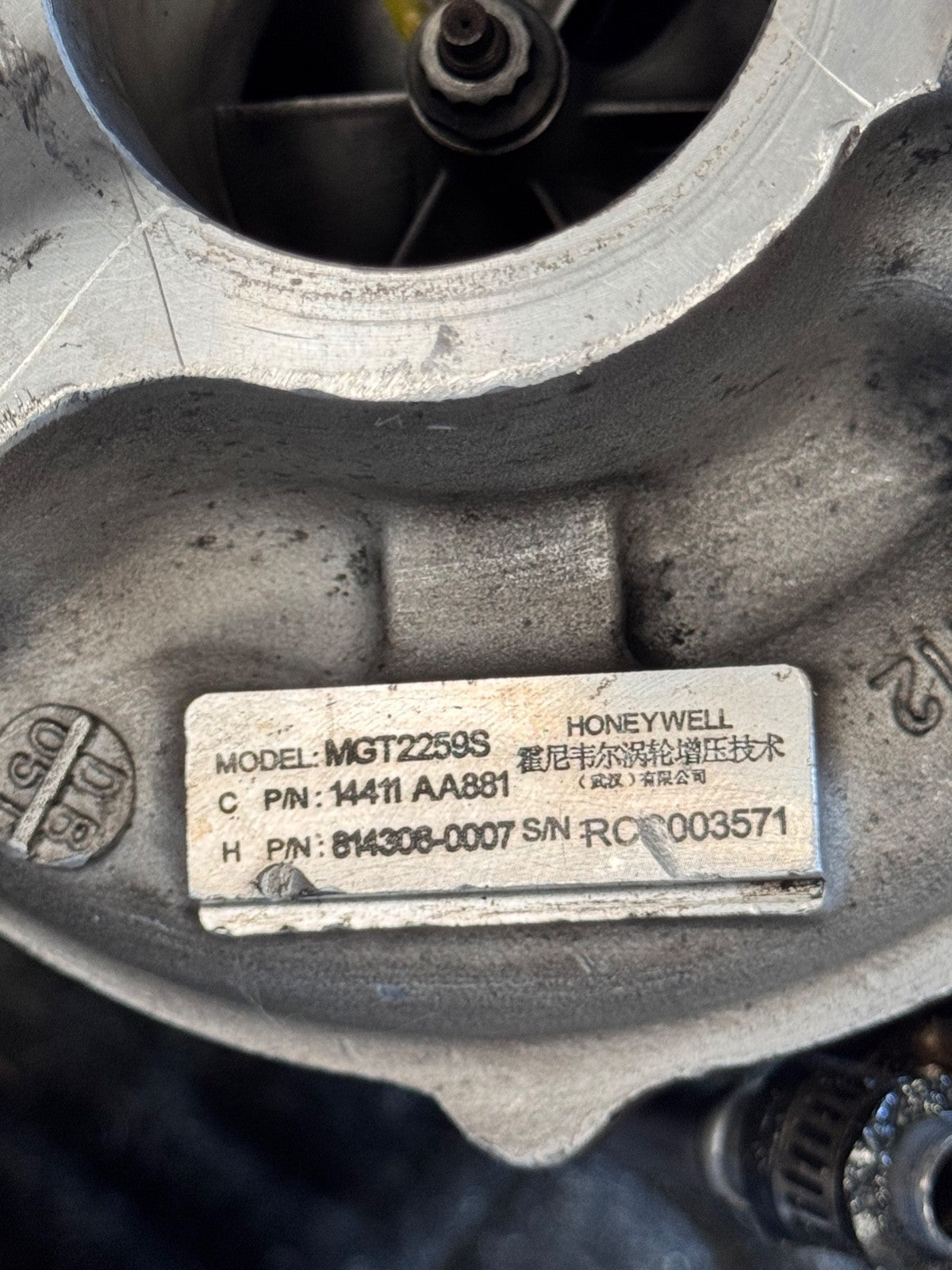 2015-2021 Subaru WRX Turbo Turbocharger Genuine OEM Garrett MGT2259S 14411AA881 - eBay image 6