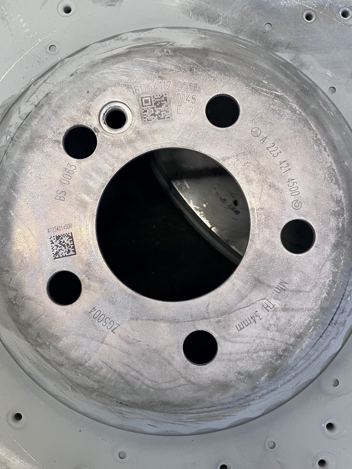 2021-2026 Mercedes-Benz S500 S580 S580e S680 Front Drilled Rotor Pair OEM A2234214500 - eBay image 2