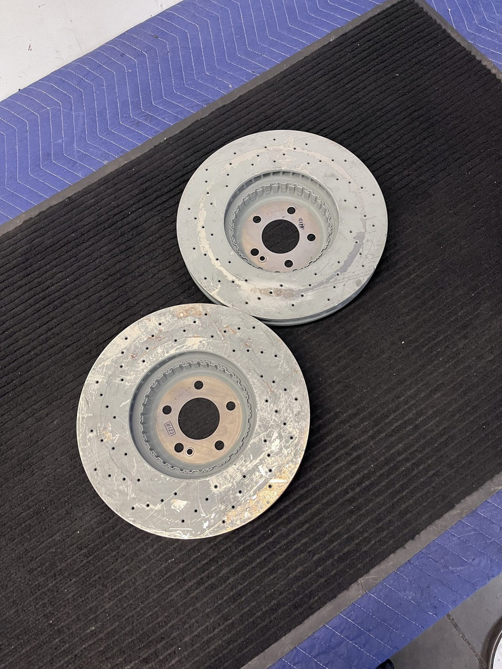 2016-2023 Mercedes-Benz C43 E43 E450 GLC43 Front Drilled Rotors Pair OEM A0004212312 - eBay image 3