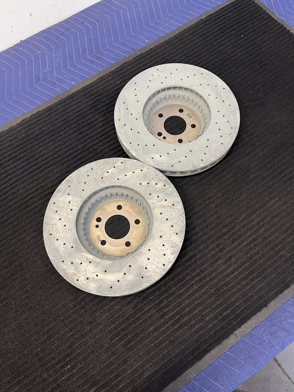 2016-2023 Mercedes-Benz C43 E43 E450 GLC43 Front Drilled Rotors Pair OEM A0004212312 - eBay image 2