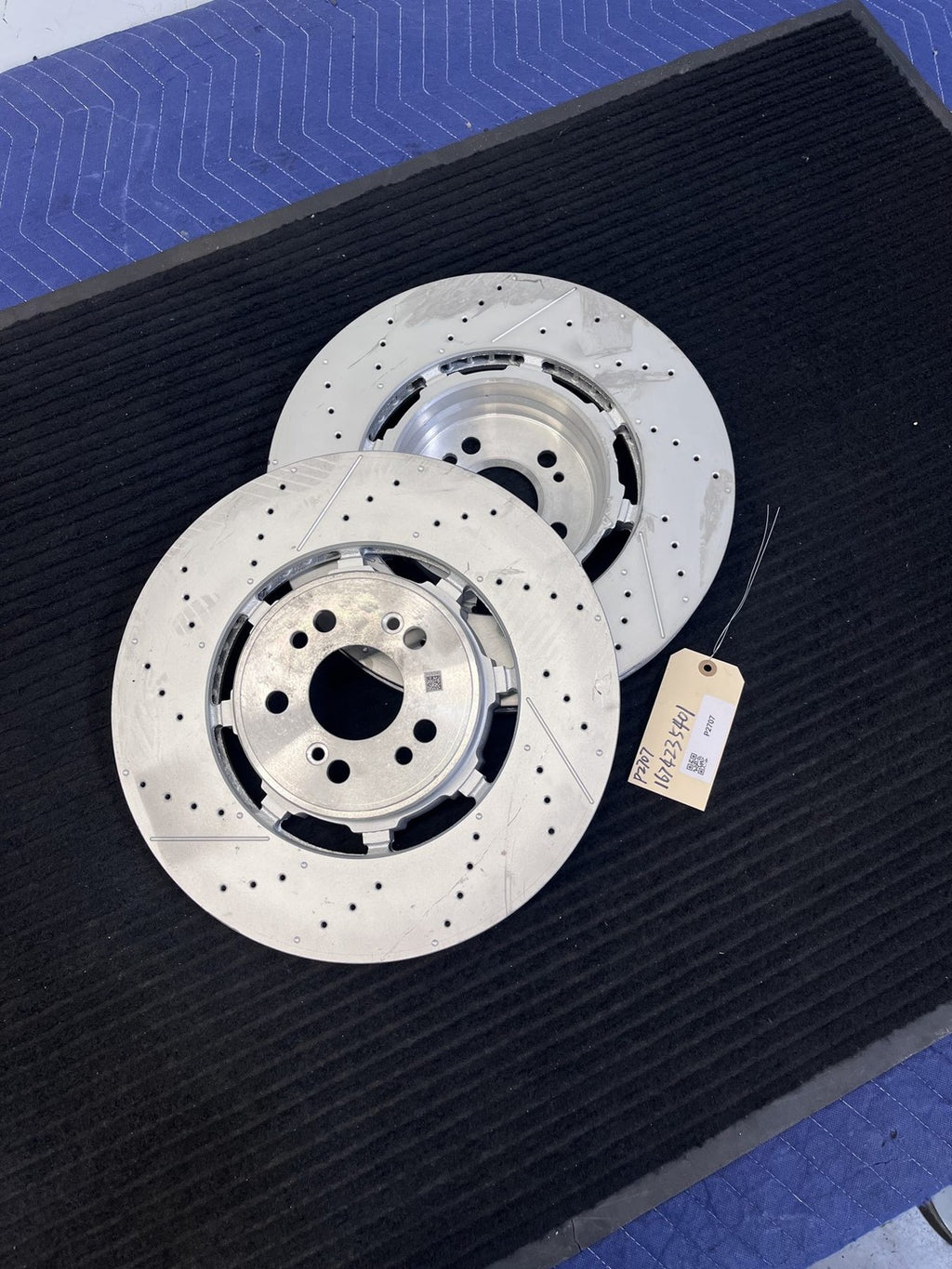 2021-2025 Mercedes-Benz GLE53 GLE63 GLS63 AMG Rear Rotors Pair OEM A1674235401 - eBay image 1