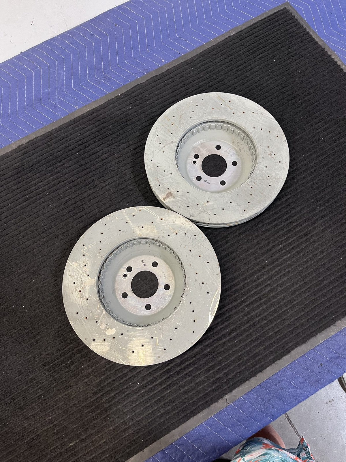 2021-2025 Mercedes-Benz S500 S580 C43 GLC43 Front Drilled Rotor Pair OEM A2234214200 - eBay image 2