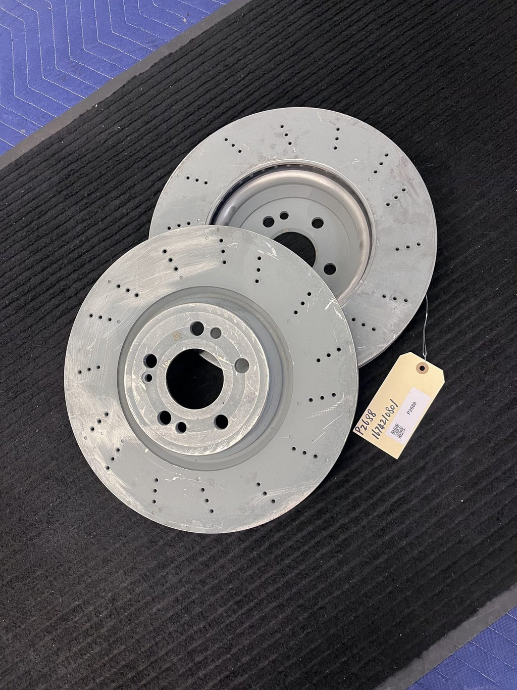 2020-2023 Mercedes-Benz GLE350 Front Drilled Brake Rotors Pair OEM A1674210801 - eBay image 1