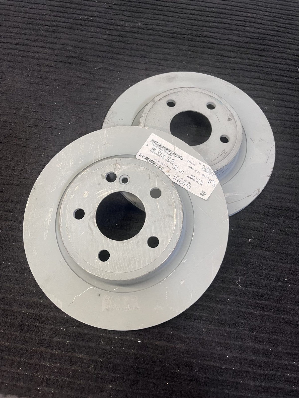 2014-20 Mercedes-Benz CLA250 GLA250 B250e Rear Brake Rotors Pair OEM A246423011207 - eBay image 6