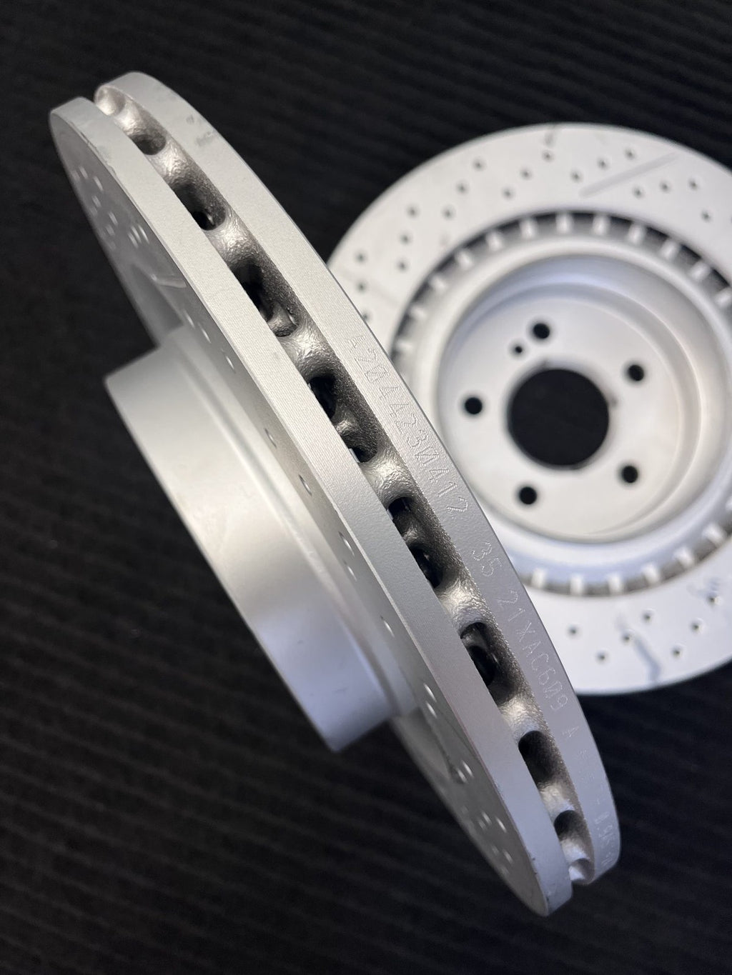 2008-2015 Mercedes-Benz C63 AMG Rear Drilled Slotted Rotors Pair OEM A2044230412 - eBay image 2
