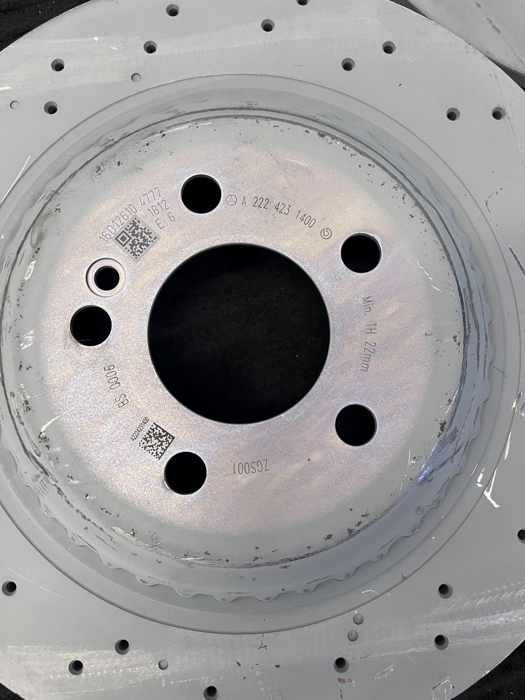 2014-2021 Mercedes-Benz S450 S550 S560 Rear Drilled Brake Rotors Pair OEM A2224231400 - eBay image 4