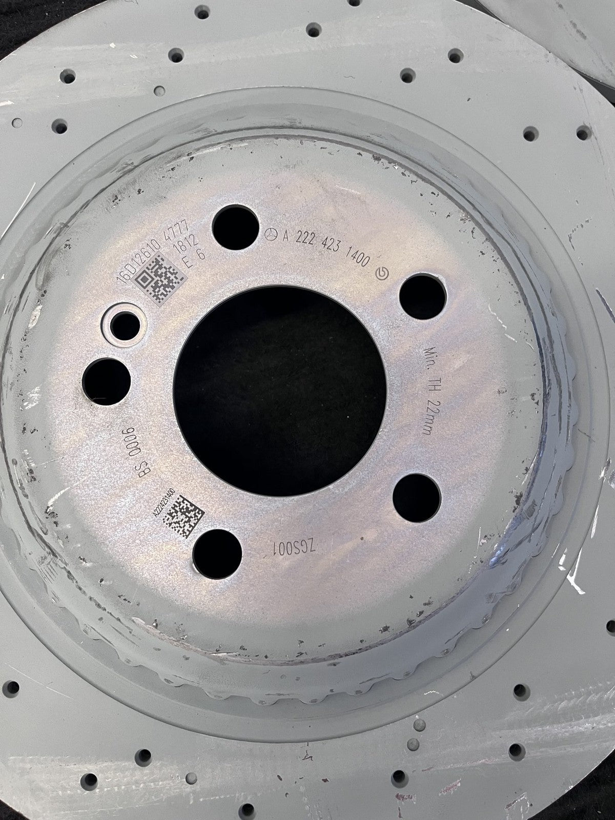 2014-2021 Mercedes-Benz S450 S550 S560 Rear Drilled Brake Rotors Pair OEM A2224231400 - eBay image 4