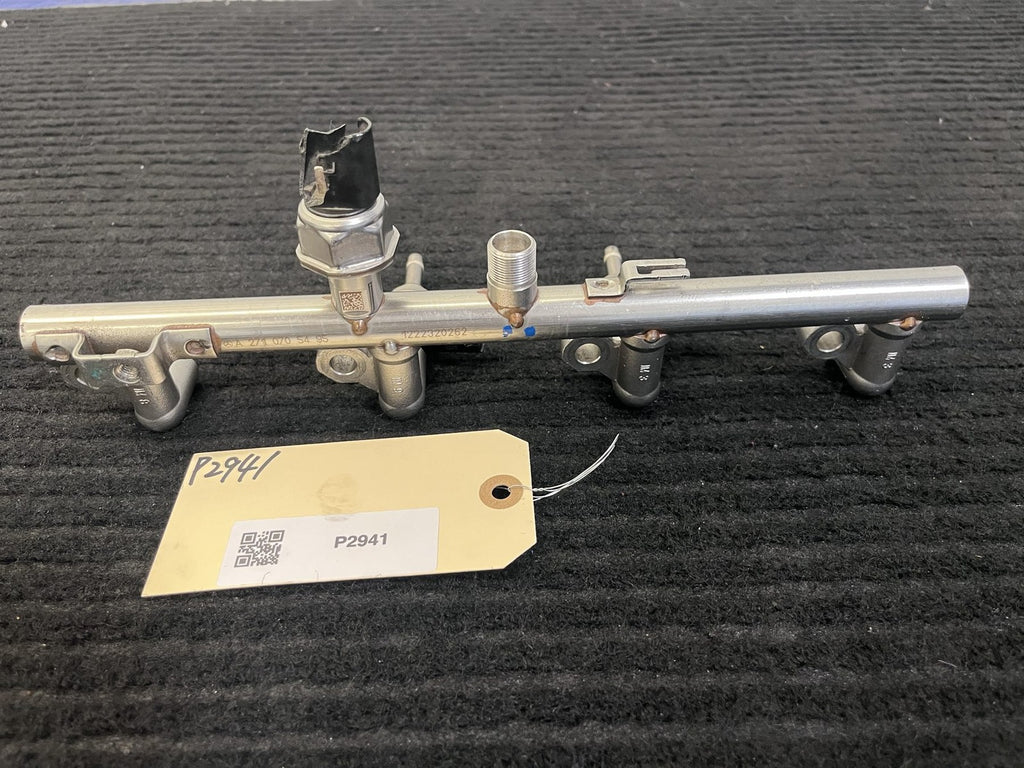 2012-15 Mercedes-Benz C250 SLK250 Fuel Rail 2 Injectors Damaged OEM A2710705495 - eBay image 1