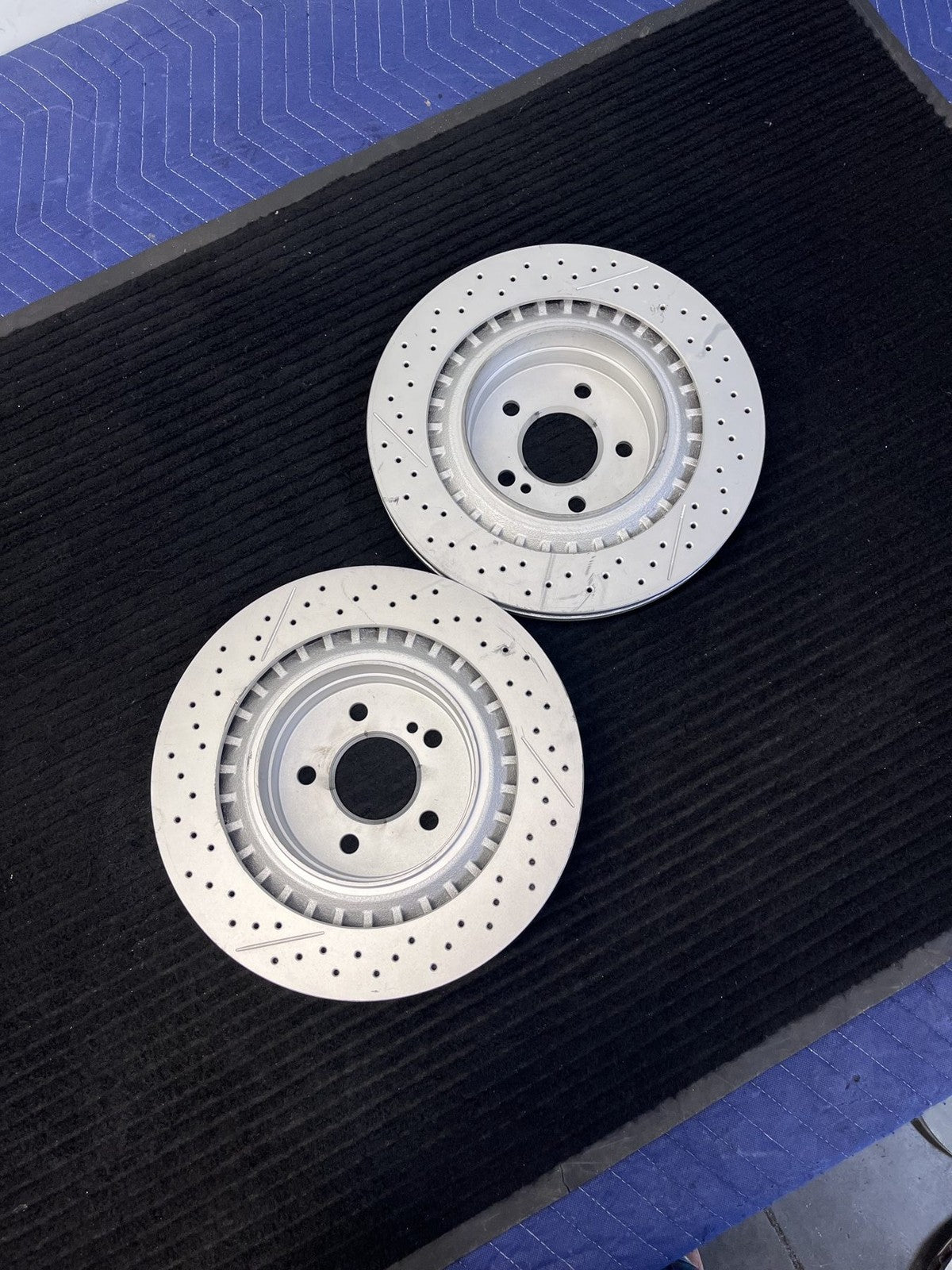 2008-2015 Mercedes-Benz C63 AMG Rear Drilled Slotted Rotors Pair OEM A2044230412 - eBay image 4