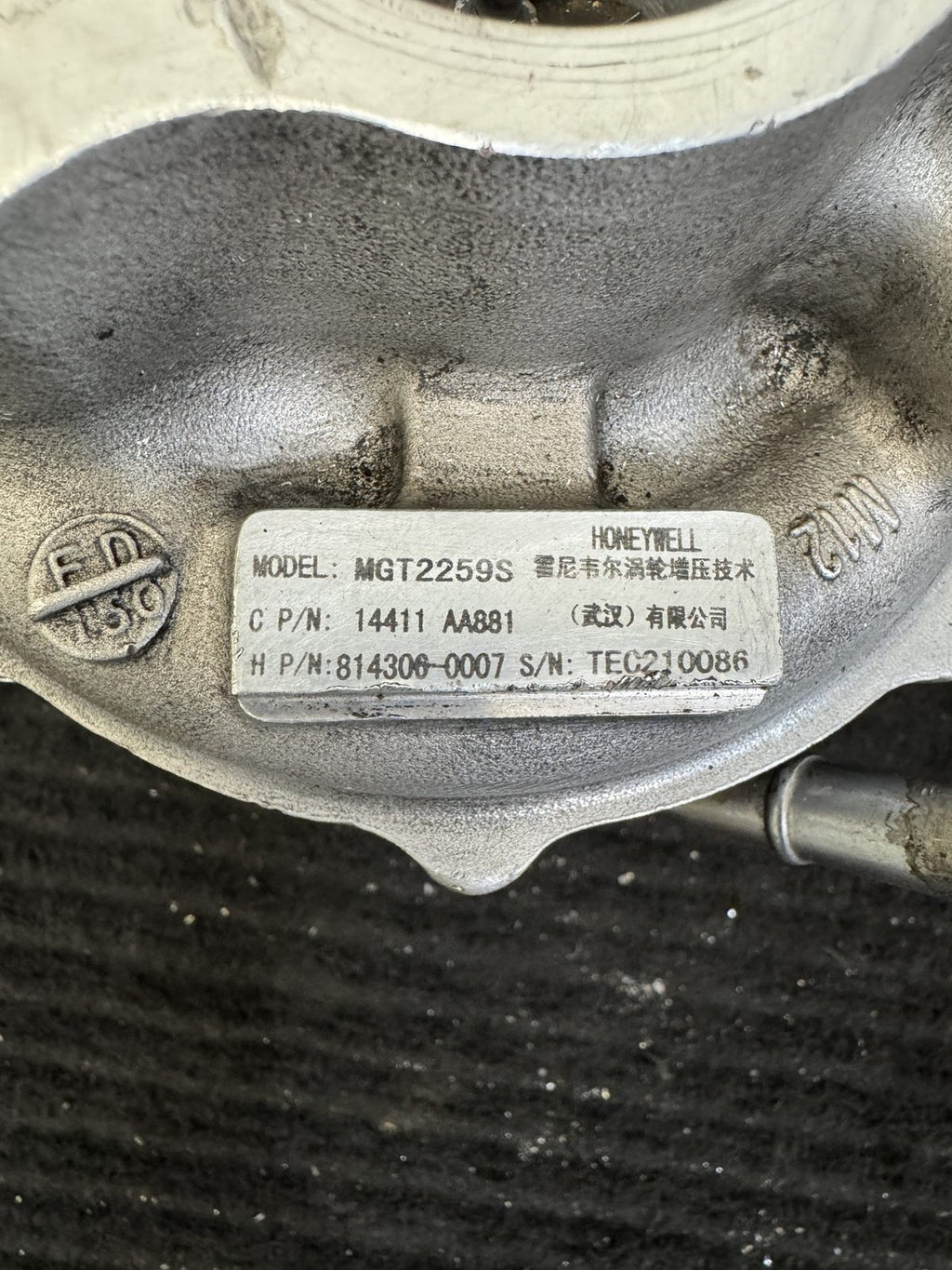2014-2021 Subaru Forester Xt Wrx 2.0L Turbocharger OEM 14411AA881 - eBay image 3