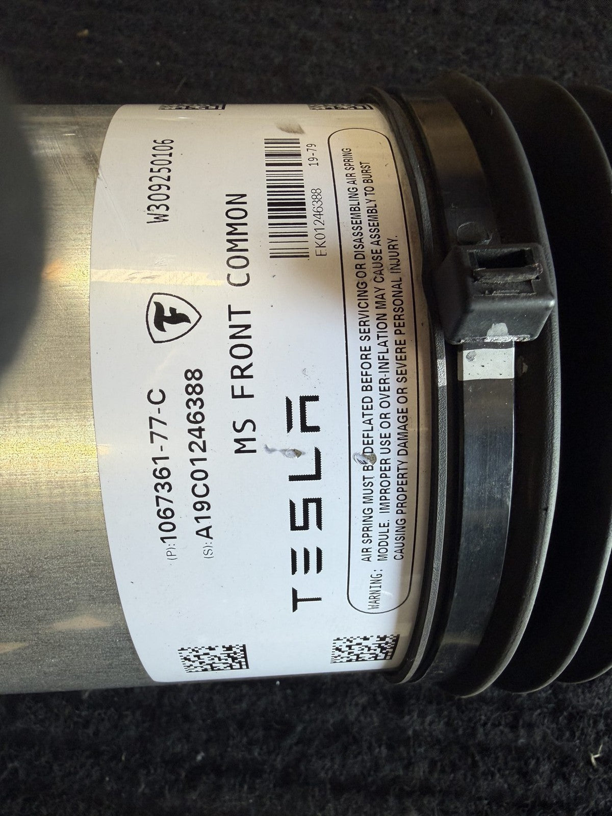 2016-2020 Tesla Model S Air Suspension Strut Front Left Right OEM 1067361-77-C - eBay image 3