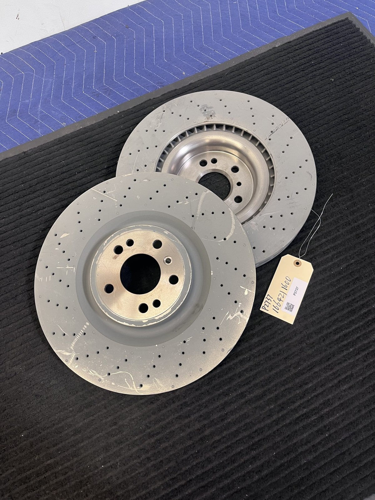 2012-2019 Mercedes-Benz Ml Gl Gle Gls Front Drilled Brake Rotors Pair OEM A1664211600 - eBay image 1