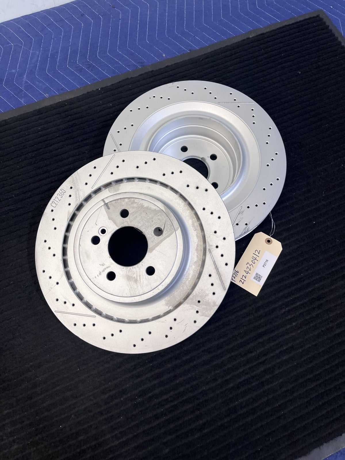 2010-2016 Mercedes-Benz E63 2012-2018 CLS63 AMG Rear Rotor Pair OEM A2124230412 - eBay image 1