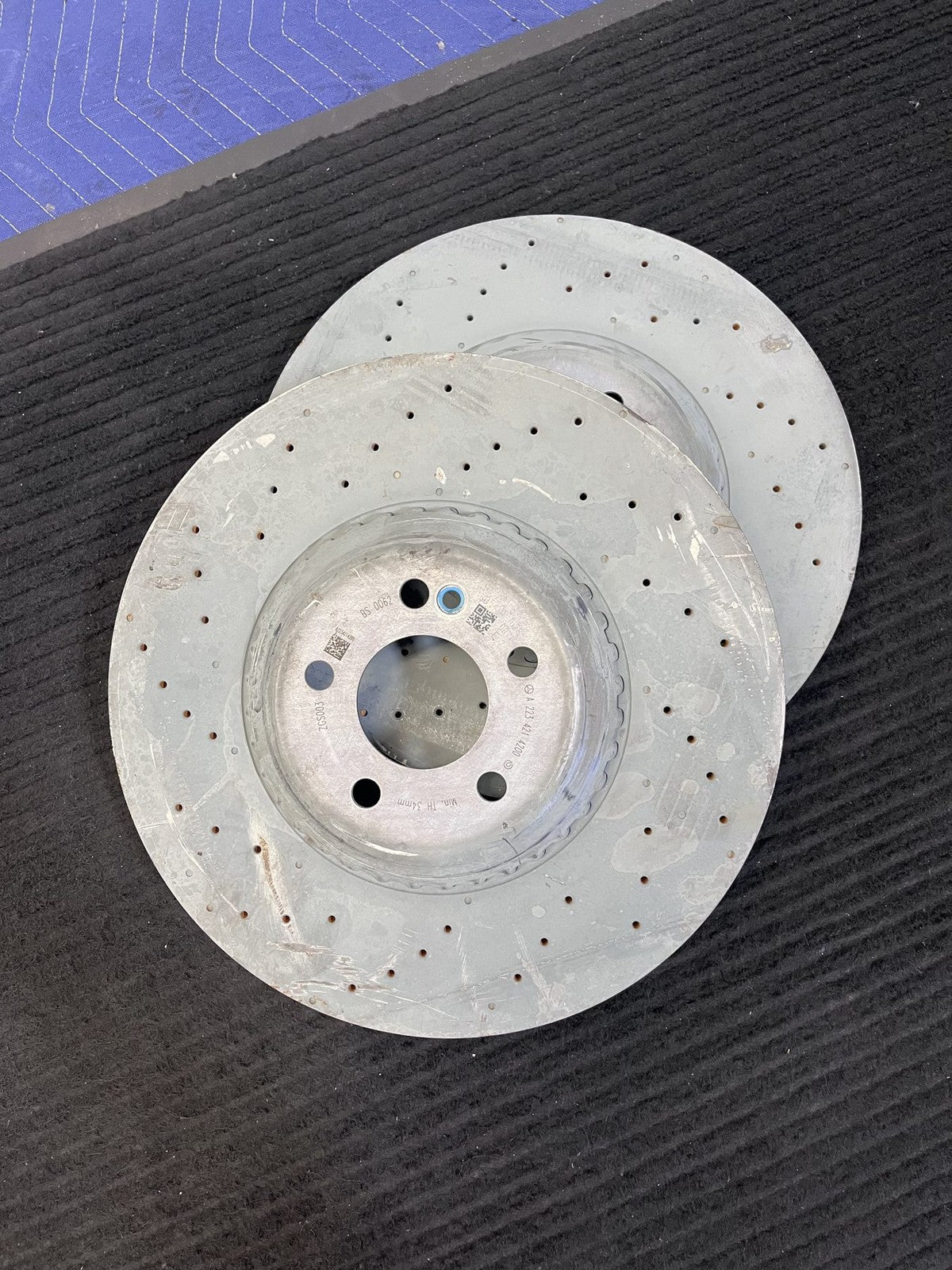 2021-2025 Mercedes-Benz S500 S580 C43 GLC43 Front Drilled Rotor Pair OEM A2234214200 - eBay image 5