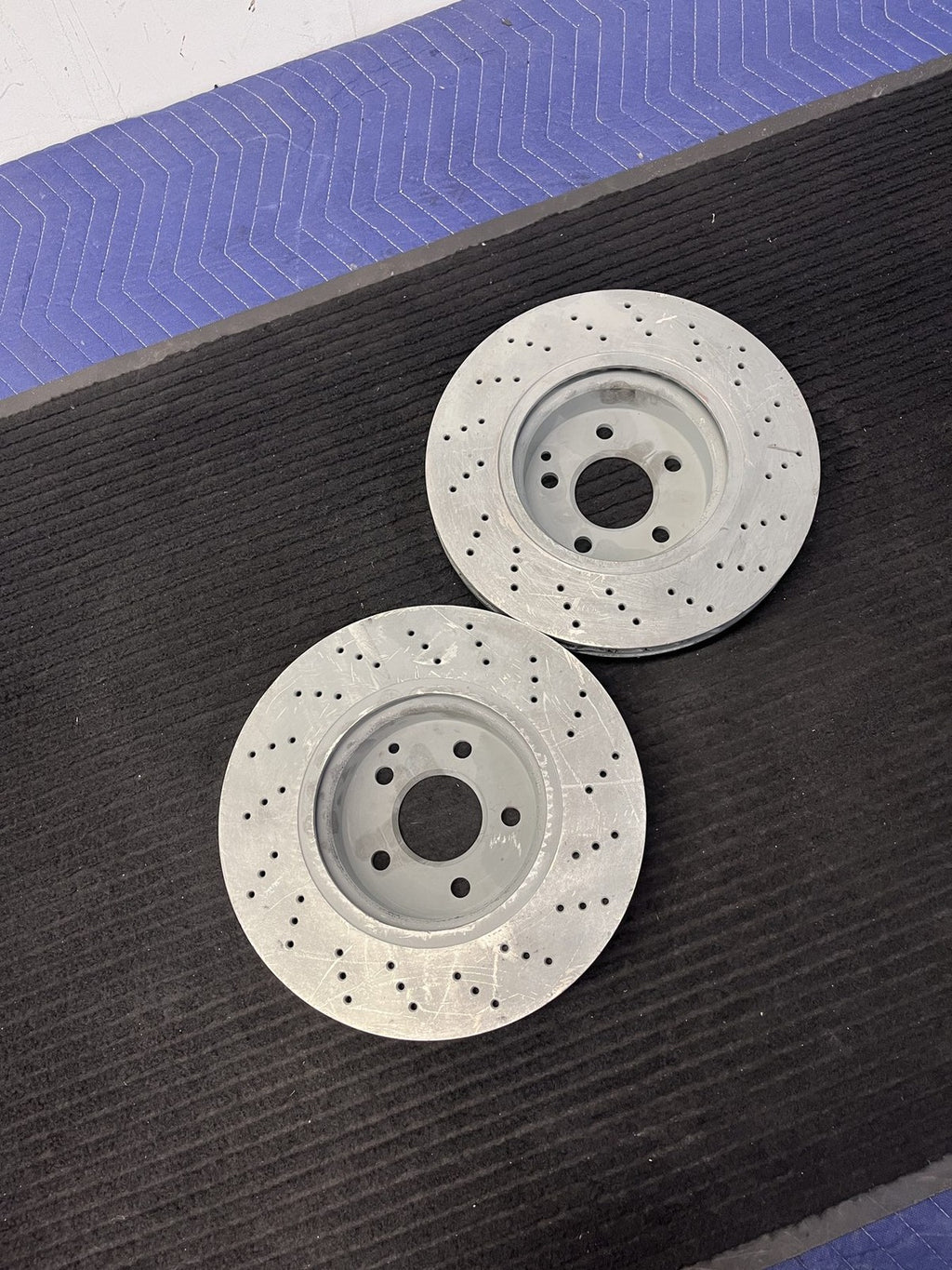 2003-2006 Mercedes-Benz SL500 R230 Front Drilled Brake Rotors Pair OEM A2304210412 - eBay image 3