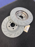 2015-2017 Mercedes-Benz CLS400 C218 Front Drilled Brake Rotors Pair OEM A2184210412 - eBay image 1