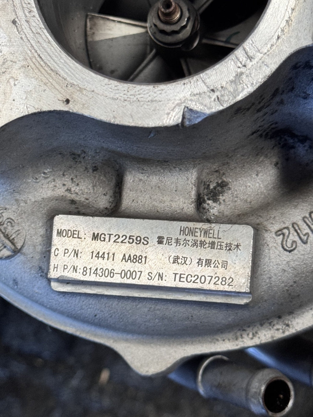 2015-2021 Subaru WRX Turbo Turbocharger Genuine OEM Garrett MGT2259S 14411AA881 - eBay image 8