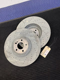 2021-2026 Mercedes-Benz S500 S580 S580e S680 Front Drilled Rotor Pair OEM A2234214500 - eBay image 1