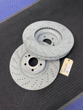 2017-2020 Mercedes-Benz SLC43 AMG Front Drilled Brake Rotors Pair OEM A1724210600 - eBay image 1