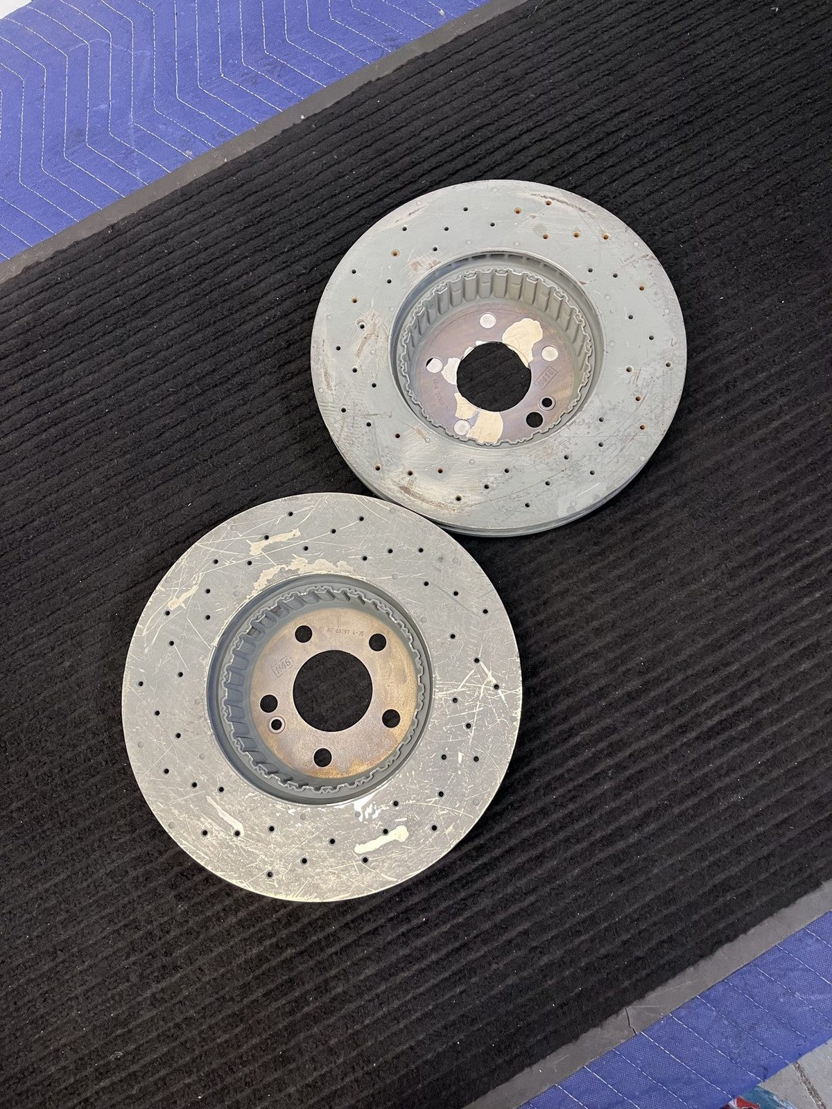 2015-2023 Mercedes-Benz C300 W205 Front Drilled Brake Rotor Pair OEM A0004212112 - eBay image 3