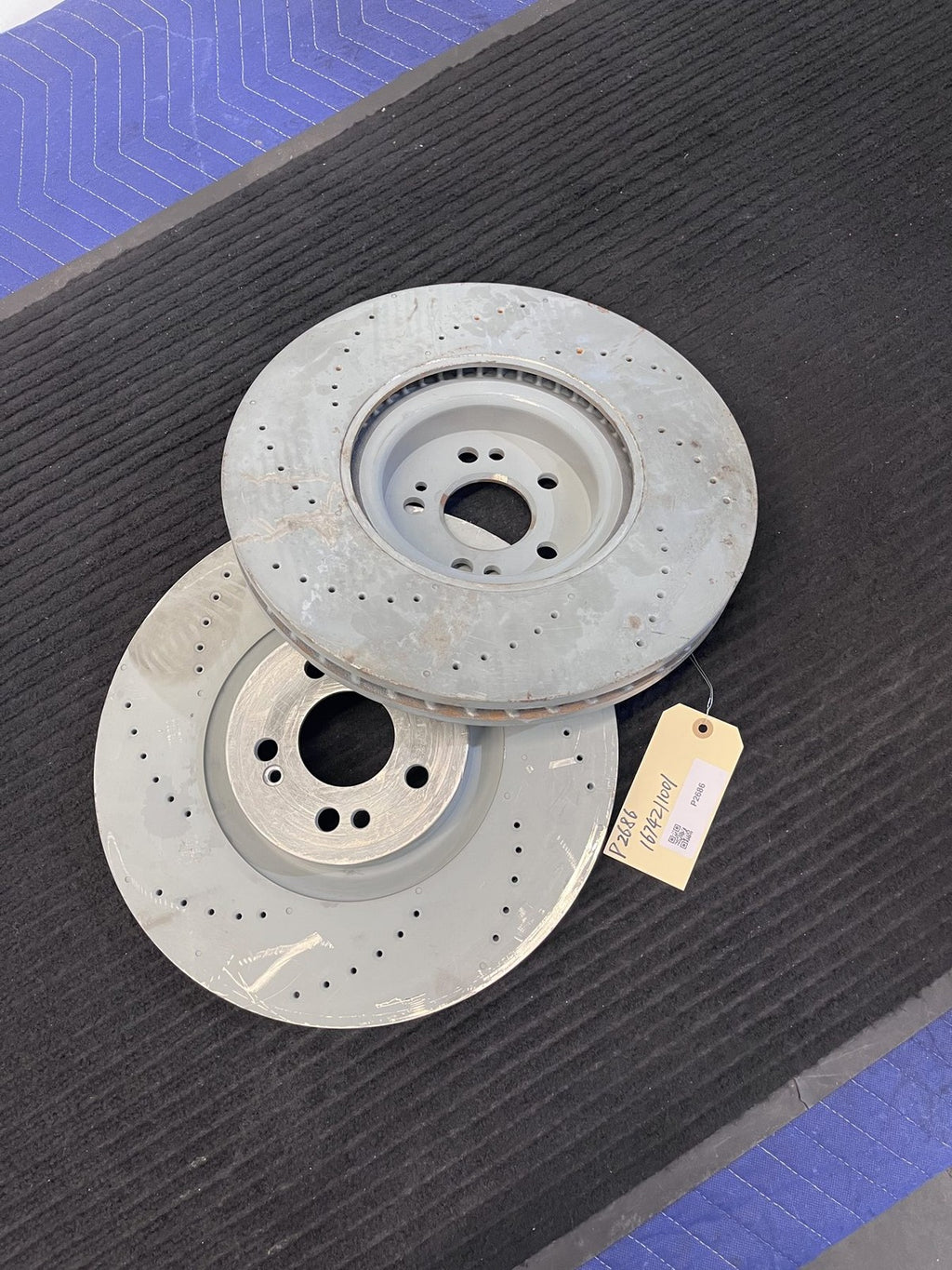 2020-2025 Mercedes-Benz Gle Gls Front Drilled Brake Rotors Pair OEM A1674211001 - eBay image 1