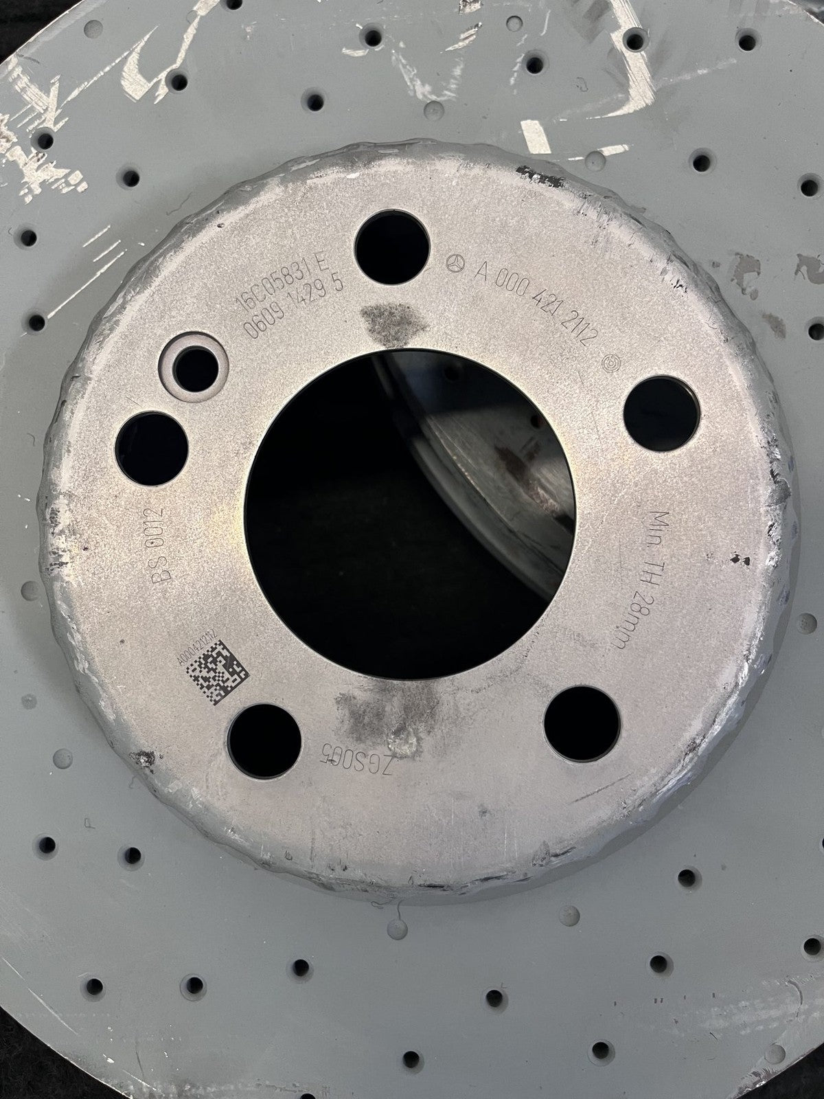 2015-2023 Mercedes-Benz C300 W205 Front Drilled Brake Rotor Pair OEM A0004212112 - eBay image 2