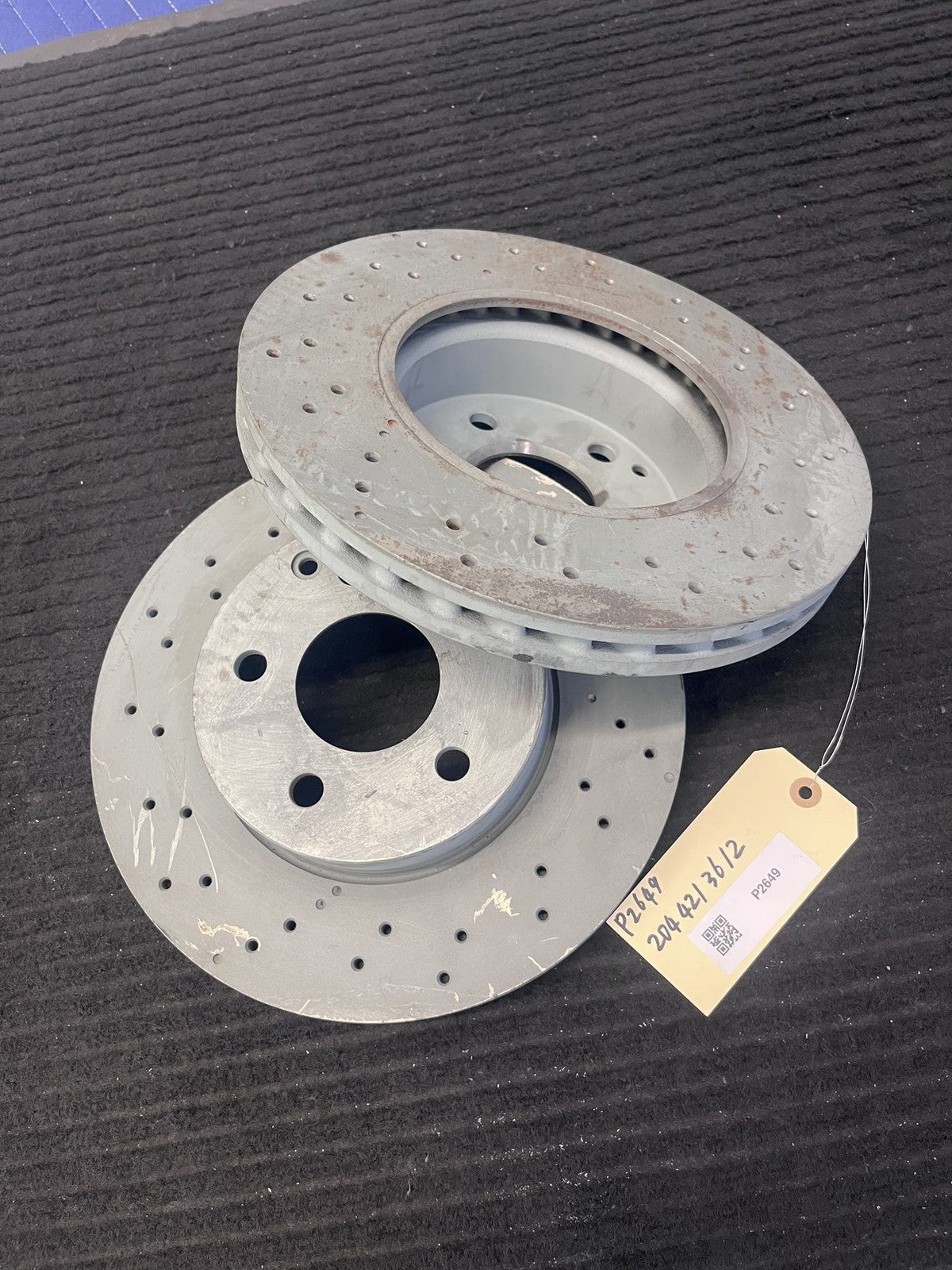 2008-2015 Mercedes-Benz C250 C300 C350 Front Brake Rotor Pair A204421361290 OEM - eBay image 1